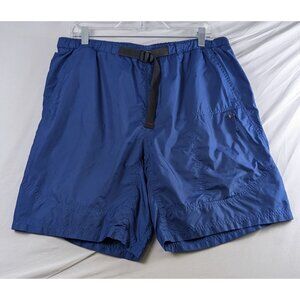 The North Face Mens Medium Lightweight Hiking Shorts Adjustable Belt Blue Nylon
